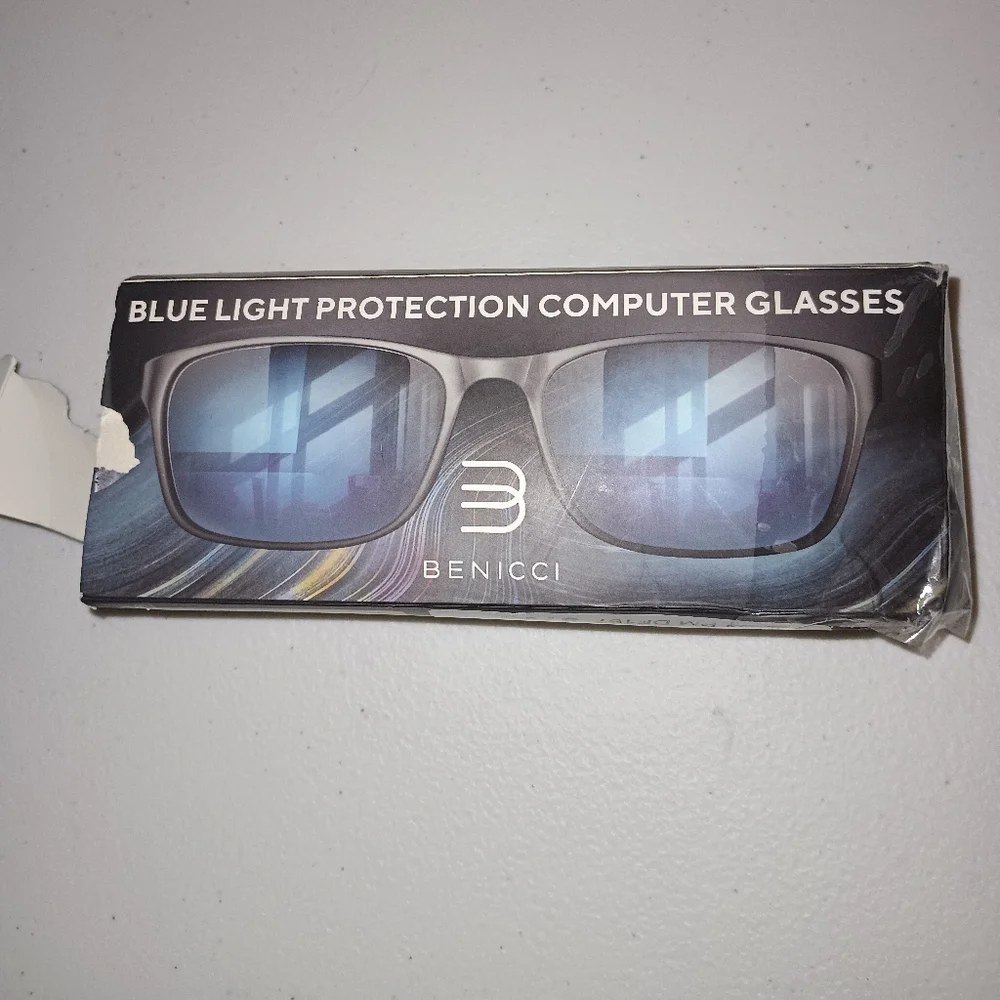 Benicci Black Blue Light Blocking Glasses